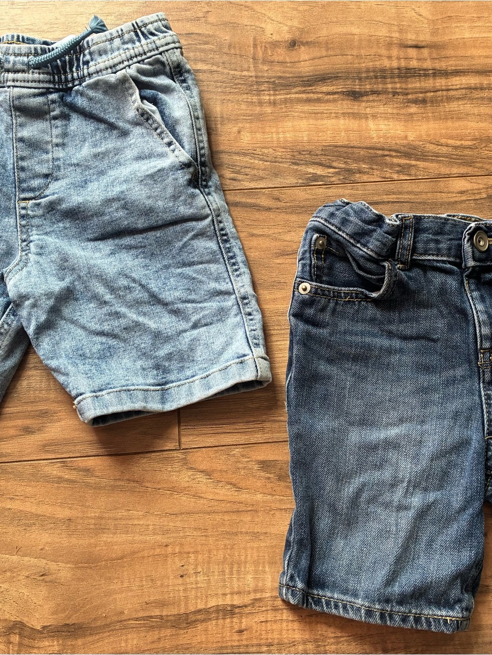 Garanimals Light Blue & Dark Blue Denim Shorts Set